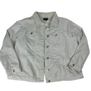 New Look Women's Long Sleeve White Jean Jacket Size 2x